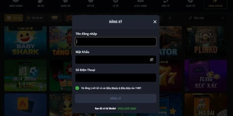 Quy trình đăng ký 11BET đơn giản cùng nhiều ưu đãi hấp dẫn