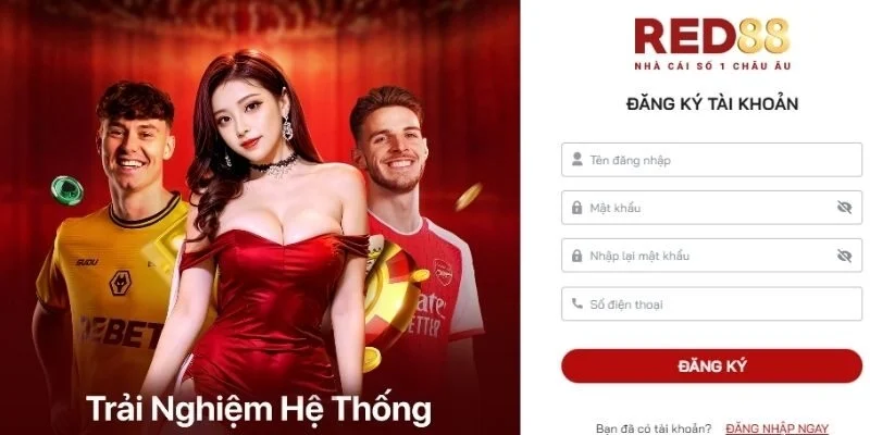 Red88 - Đánh giá toàn diện nhà cái trực tuyến cho bet thủ 4 Quy trình đăng ký Red88 được thiết kế đơn giản cho người mới