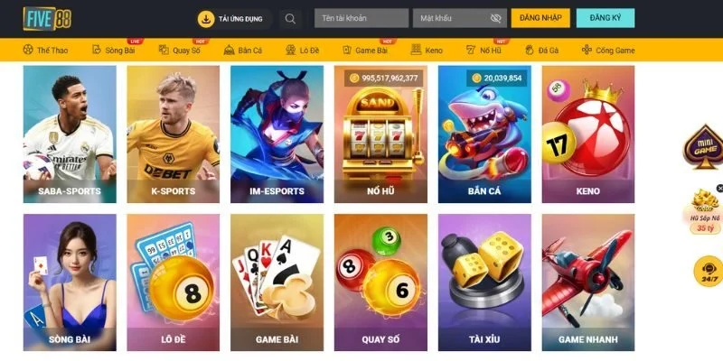 Five88 – Thương Hiệu Cá Cược Hợp Pháp, Uy Tín Và Đẳng Cấp 3 Kho trò chơi tại Five88 được cập nhật mới theo xu hướng