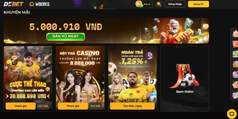 Debet – Đỉnh Cao Nhà Cái Đức, Sân Chơi Đẳng Cấp 2026 5 Khuyến mãi Debet mang đến nhiều cơ hội nhận thưởng