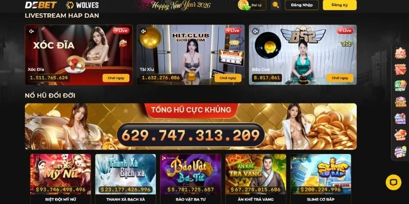 Debet – Đỉnh Cao Nhà Cái Đức, Sân Chơi Đẳng Cấp 2026 3 Sảnh game Debet đáp ứng mọi nhu cầu giải trí