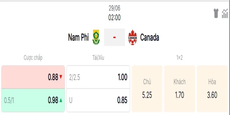 Lineup dự kiến trong trận Nam Phi vs Canada