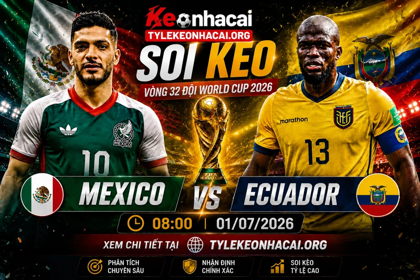 Trước giờ bóng lăn trận Mexico vs Ecuador